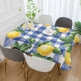 thumbnail image 2 of Yayeee Tablecloths 60" x 108" Rectangle Wrinkle Resistant Party Table Cover, Blue Plaid Lemon, 2 of 8