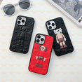 thumbnail image 2 of KAWS Étui de Téléphone en Silicone pour iPhone 16 Pro Max - Design Antichoc et Léger (Rouge Sans Logo), 2 of 5