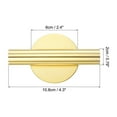 thumbnail image 2 of Uxcell Wall Flower Vase Tube Metal Floral Tubes Wall-Mounted Flower Tube Gold Tone 2 Pack, 2 of 5