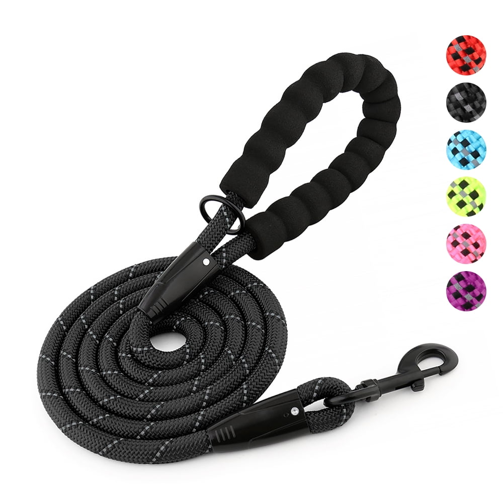 Plutus Pet Heavy Duty Rope Dog Leash with Padded Handle, Reflective, 6