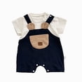 thumbnail image 4 of WhouRiu Baby Boys Cartoon Patchwork Rompers Summer Short Sleeve Lightweight Bodysuit Kids Comfortable Breathable Cute Jumpsuit,0-6 Months, 4 of 5