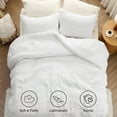thumbnail image 5 of Tufted Boho Comforter Set King Size -  White  Boho Bedding Comforter Set, 3 Pieces Farmhouse Shabby Chic Embroidery Bed Set, Gifts for Woman, Soft Jacquard Comforter for All Seasons, 5 of 12