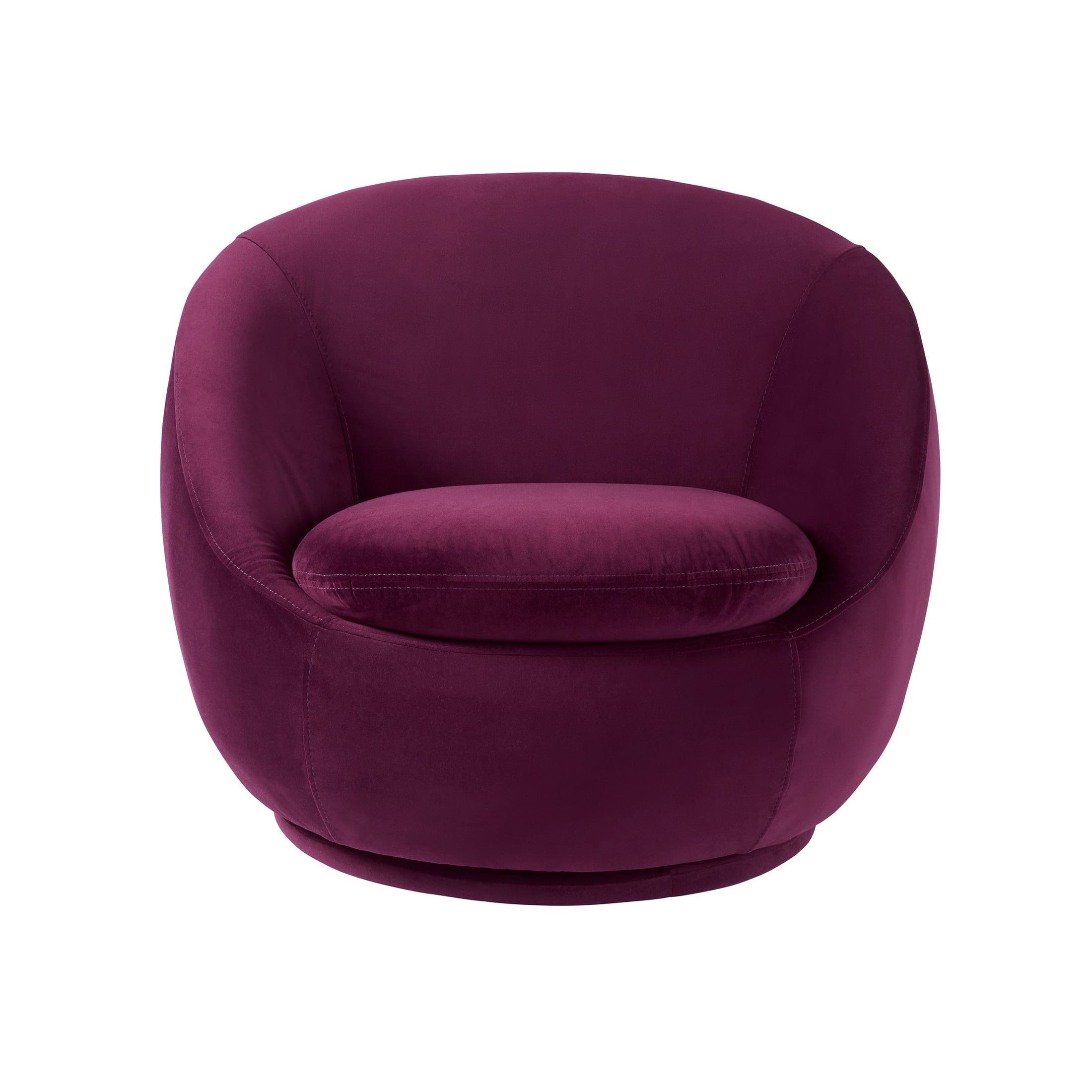 Better Homes & Gardens Mira Swivel Chair, Merlot Velvet  (图4)