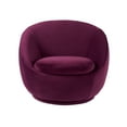 thumbnail image 2 of Better Homes & Gardens Mira Swivel Accent Chair, Merlot Velvet, 2 of 8