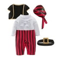 thumbnail image 3 of SJLDQY Boy Jumpsuit May's Captain S Cap Stinker Pirate Casual Soft Clothing White 2-3 Years, 3 of 7