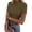 Army Green, variant on Short Sleeve T Shirts for Women Summer Clothes Casual Spring Tops Ruffle Mock Neck Ribbed Fitted Basic Tees