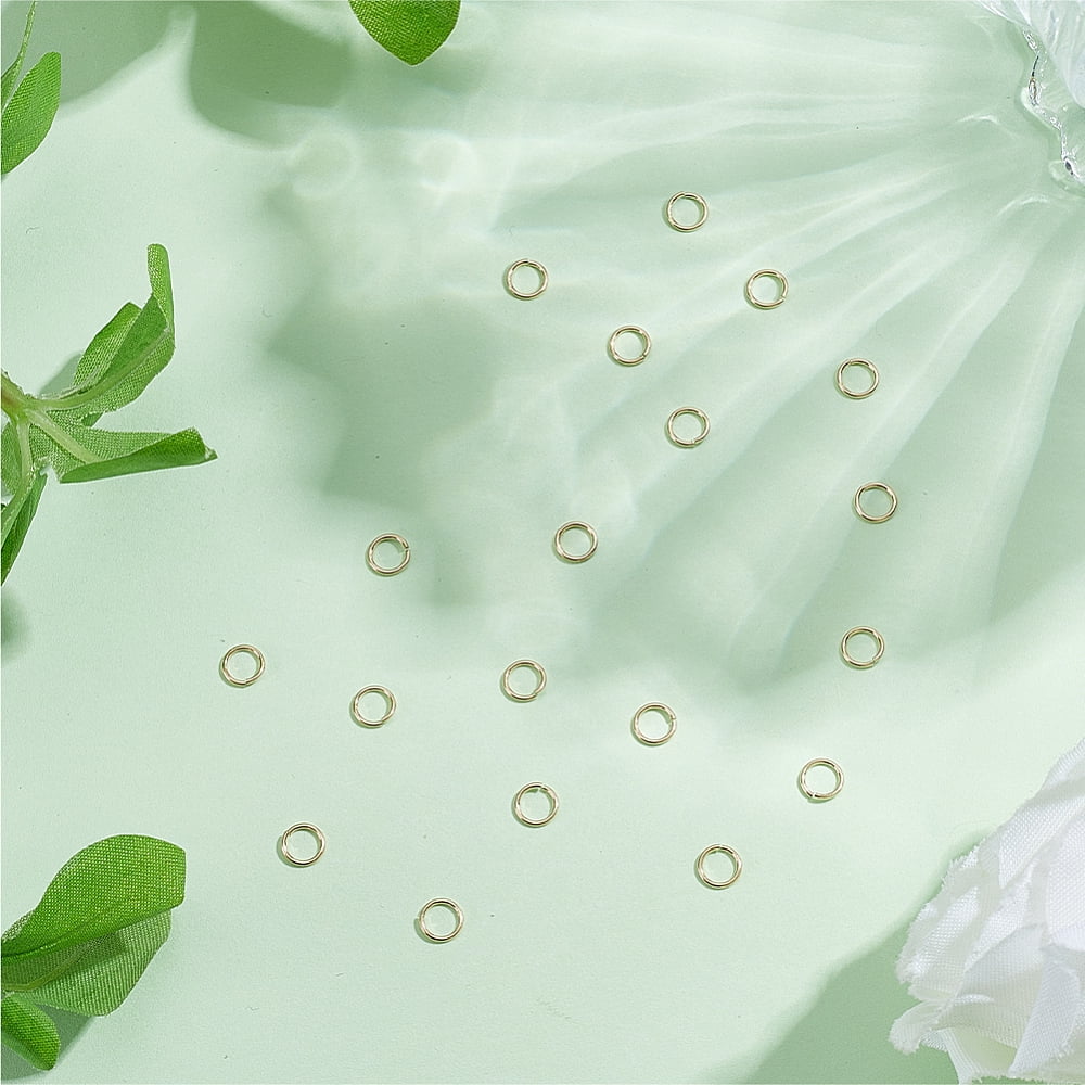 20Pcs Brass Open Jump Rings Real 14K Gold Filled 5x0.64mm Inner Diameter: 4mm