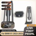 thumbnail image 2 of For Bmw X1 Ix1 U11 2022 2023 Car Foot Pedals Accelerator Brake Stainless Steel No Drilling Non-slip Pedal Cover Pads At Mt, 2 of 4