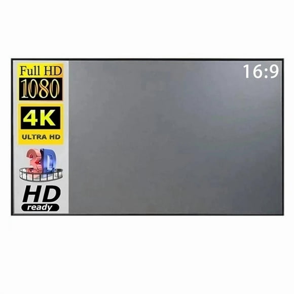 Projector Screen 16:9 Foldable Anti-Light Grey Reflective Cloth ,Wrinkle-Free