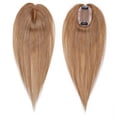 thumbnail image 3 of SEGO Clip in Hair Extensions Human Hair Toppers 100% Real Human Hair Silk Base Topper for Thinning Hair Natural Black Hair Pieces, 3 of 8