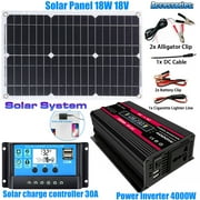 DC12-AC220V 4000W Solar Panel Kit Complete Solar Power Generator 30A Home Grid System