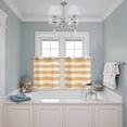 thumbnail image 3 of 2 Panels Kitchen Tier Curtains 39 Inch Length, Burnt Orange Striped Grommets Window Treatment Curtain, Farmhouse Vintage Stripes Thermal Curtains Drapes for Living Room/Bathroom, 3 of 9