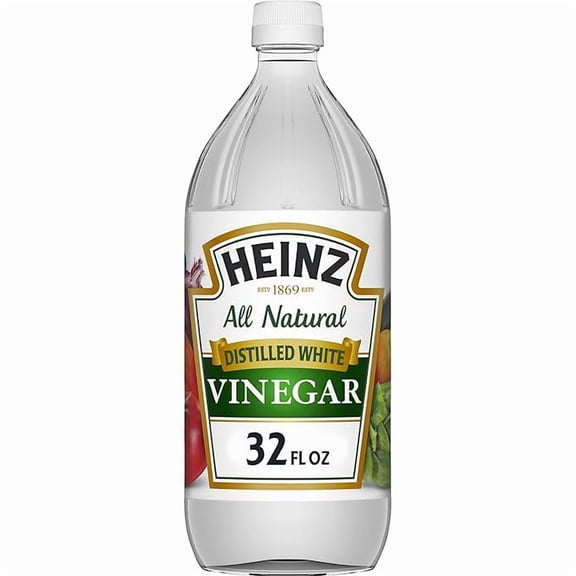 1x Heinz All Natural Distilled White Vinegar 5% Acidity, 32 fl oz Bottle
