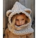 thumbnail image 1 of Gorro de punto europeo y americano, protección para los oídos de lana de oso de dibujos animados, capa para exteriores, gorro con protección para el cuello para niños (beige), 1 of 5