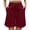 Red, variant on Iyufng Shorts for Women Plus Size Shorts,Women's Casual Shorts with Elastic Waist Tether Solid Color Straight Leg Short Pants