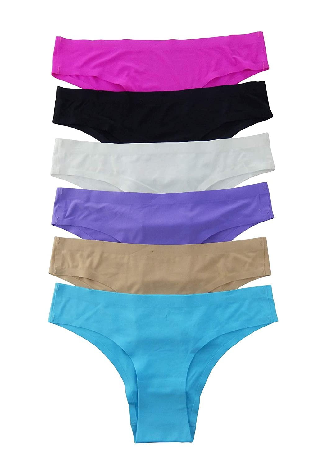 12 Pieces Low Rise No Show No Line Laser Cut Boyshorts Bikini Panty S/M
