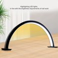 thumbnail image 3 of Lash Light For Eyelash Extensions, Half Moon Nail Desk Lamp, Dimmable Esthetician Light With 3 Color Temperatures, 22 Inch LED Half Moon Lamp For Skincare, Eyebrows, , Lashes, 3 of 8