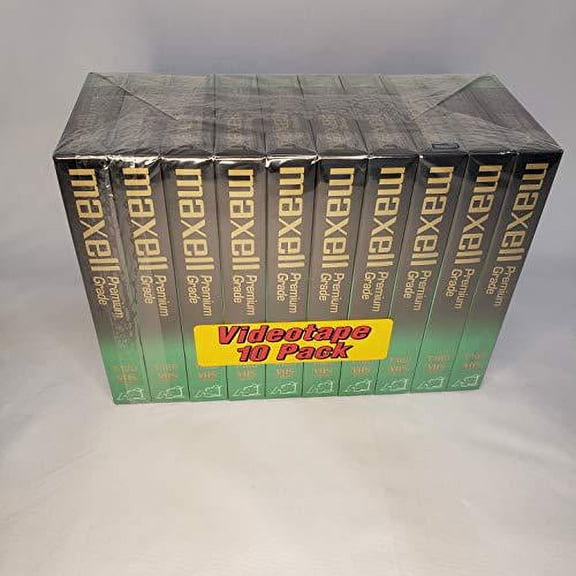 maxell standard grade t-160 vhs videotapes 10-pack