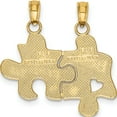 thumbnail image 4 of 14K BEST FRIENDS Break-apart Puzzle Pieces Charm Yellow Gold Material Alluring Lustrous Artisan Bring sparkle and sophistication to your day, 4 of 4
