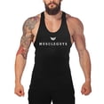 thumbnail image 5 of Men's Gym Tank Tops Y-Back Workout Muscle Tee Athletic Workout Fitness Vest T-Shirts, 5 of 5