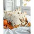 thumbnail image 2 of Decorative Throw Pillow Covers 18x18 Inch Set of 2 Squirrel Pumpkin Fall Decor Pillow Cases for Couch, Sunflowers Leaves Cushion Case for Living Room Bedroom Bed Car Chair, 2 of 9