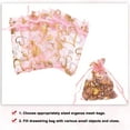 thumbnail image 4 of Uxcell Organza Bag, Sheer Heart Mesh Bags Drawstring Gift Bags Bulk Party Favor Bag Jewelry Pouches Pink-Gold 2.8" x 3.5", 4 of 6