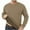 Khaki, variant on Men Sherpa Lined Crewneck Sweatshirt Heavyweight Warm Fleece Pullover Winter Thermal Long Sleeve Basic Top