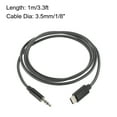 thumbnail image 3 of USB C to 3.5mm Male Audio Aux Jack Cable Type C Adapter to 3.5mm TRS Headphone Car Stereo HiFi Cord 3.3ft, Black, 3 of 4