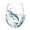 Q, variant on 3D Shark Stemless Glasses, Artisanal Blue Ringed Shark Glassware, Handcrafted Marine Animal Bar Glass