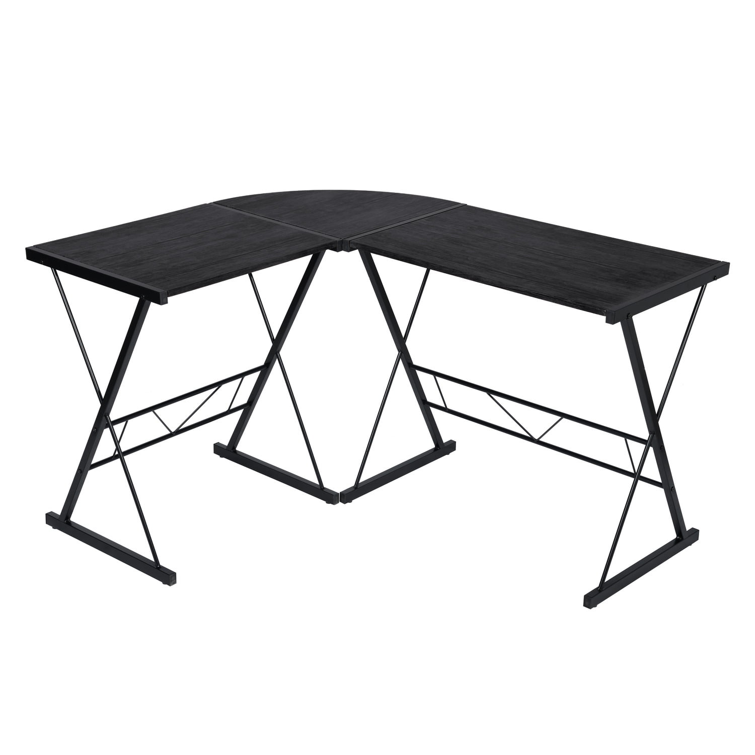 Kepooman L Shaped Gaming Desk, Home Corner Office Desk, Writing Studying Computer Table PC Workstation for Home Office Bedroom, Black Kepooman L Shaped Gaming Desk, Home Corner Office Desk, Writing Studying Computer Table PC Workstation for Home Office Bedroom, Black