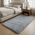 thumbnail image 2 of Rugs for Living Room, 3'x5' Soft Fluffy Area Rug for Bedroom, Plush Decorative Rug with Anti-Skid Backing, Indoor Home Carpet for Living Room, Light Grey, 2 of 6