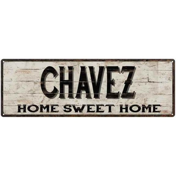 CHAVEZ Rustic Home Sweet Home Sign Gift 6x18 Metal Decor 106180084118