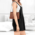 thumbnail image 4 of Casual Adjustable Straps Loose Bib Jumpsuit, Women's Linen Shorts, Women's Short Overalls, 2024 Women's Summer Overalls, 4 of 7