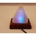 thumbnail image 3 of Mogul- Miniature USB Himalayan Salt Lamp Pyramid Crystal Salt Rock Lamp for Office,Home Deco,Yoga,Holiday Gift - Hand Carved,Genuine Wood Base, 3 of 5