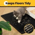 thumbnail image 5 of Conlun 30" x 24" Arched Crossbar Cat Litter Mat,Waterproof & Urine Proof Single-Layer Trapping Mat,Soft EVA Paw-Friendly Design,Black, 5 of 9