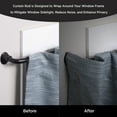 thumbnail image 3 of Eclipse Complete Blackout Room Darkening Adjustable Length Wrap Around Curtain Rod, 86-120 in., 5/8 in., Diameter, Black, 3 of 7