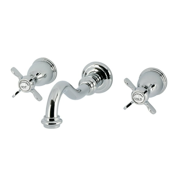 Kingston Brass KS3021BEX Essex Two-Handle Wall Mount Roman Tub Faucet, Polished Chrome