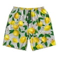 thumbnail image 5 of Goofa Lemon Seamless Pattern Oil Painting Effect Printed Mens Swim Trunks Summer Quick Dry Short Beach Swimwear Bathing Suits-3X-Large, 5 of 9