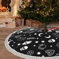 thumbnail image 6 of Colorful Skull Cat Moon Gothic Pattern Christmas Tree Skirt 30 inch, Tree Mat for Halloween Christmas Xmas Festive Party Yard Decoration Ornaments, 6 of 16