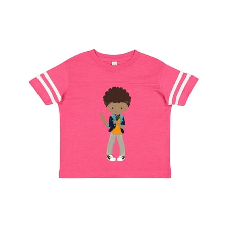 

Inktastic African American Boy Rock Boy Band Singer Music Gift Toddler Boy Girl T-Shirt