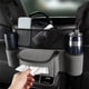 thumbnail image 1 of Organizador de cuero para asiento de coche con correas ajustables | Almacenamiento colgante multifunción para asientos delanteros o traseros | Para teléfono, juguetes, refrigerios y basura | Se, 1 of 9