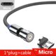 thumbnail image 1 of 540 grados giratorio magnético tipo c cable de carga rápida imán cargador micro usb-c cable para iphone xiaomi teléfono móvil cable de alambre, 1 of 4