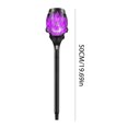 thumbnail image 3 of Luz De Antorcha De Llama Solar Luz parpadeante para decoración de jardín, luz de camino, IP55, resistente al agua (luz morada, 4 unidades), 3 of 6