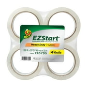 Duck EZ Start Clear Acrylic Packaging Tape, 1.88 in. x 54.6 yd., 4 Rolls