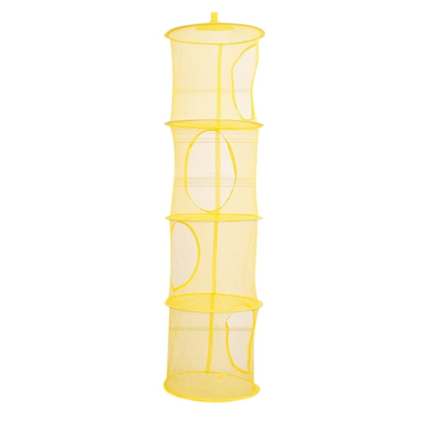 Toystoory Bolsas de malla colgantes, organizador, transpirable, multicapa, almacenamiento de juguetes, dormitorio, bolsa de juguete Almacenamiento y organización del hogar Amarillo