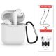 thumbnail image 2 of Funda para AirPods de 2.ª generación, protección completa de silicona para accesorios de 2.ª generación de AirPods (juego de 2 piezas, azul + blanco), 2 of 5