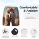 thumbnail image 3 of Balery Fluffy Alpaca Mountain Meadow Bañador para hombre, shorts de playa de secado rápido con entrepierna y forro de compresión-X-Large, 3 of 6