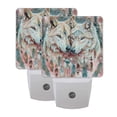 thumbnail image 7 of Beautiful Wolves with Feather Night Light 2 Pack LED Nightlight Plug into Wall Dusk to Dawn Sensor Soft White, 7 of 7