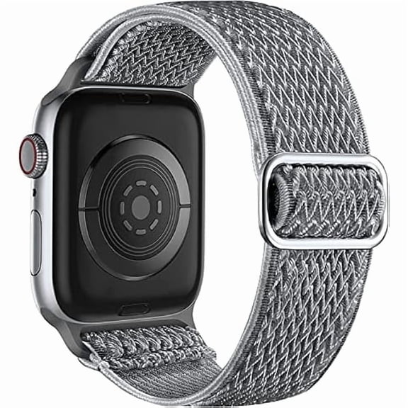 Nylon Stretchy Solo Loop Watch Band, Compatible with Apple Watch Series 11-1, SE/Ultra 3 2 1 38/40/41/42/44/45mm/46mm/49mm, Adjustable Replacement Strap for Women Men