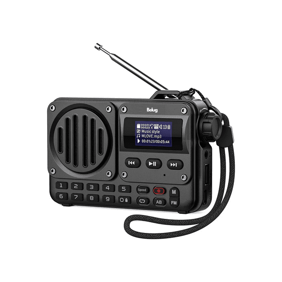 Bocina Bluetooth Superportátil Con Radio Fm Belug, Negro